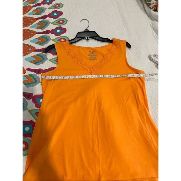 Faded Glory Lace Tank Top with Lace v-neck size L - Picture 4 of 6